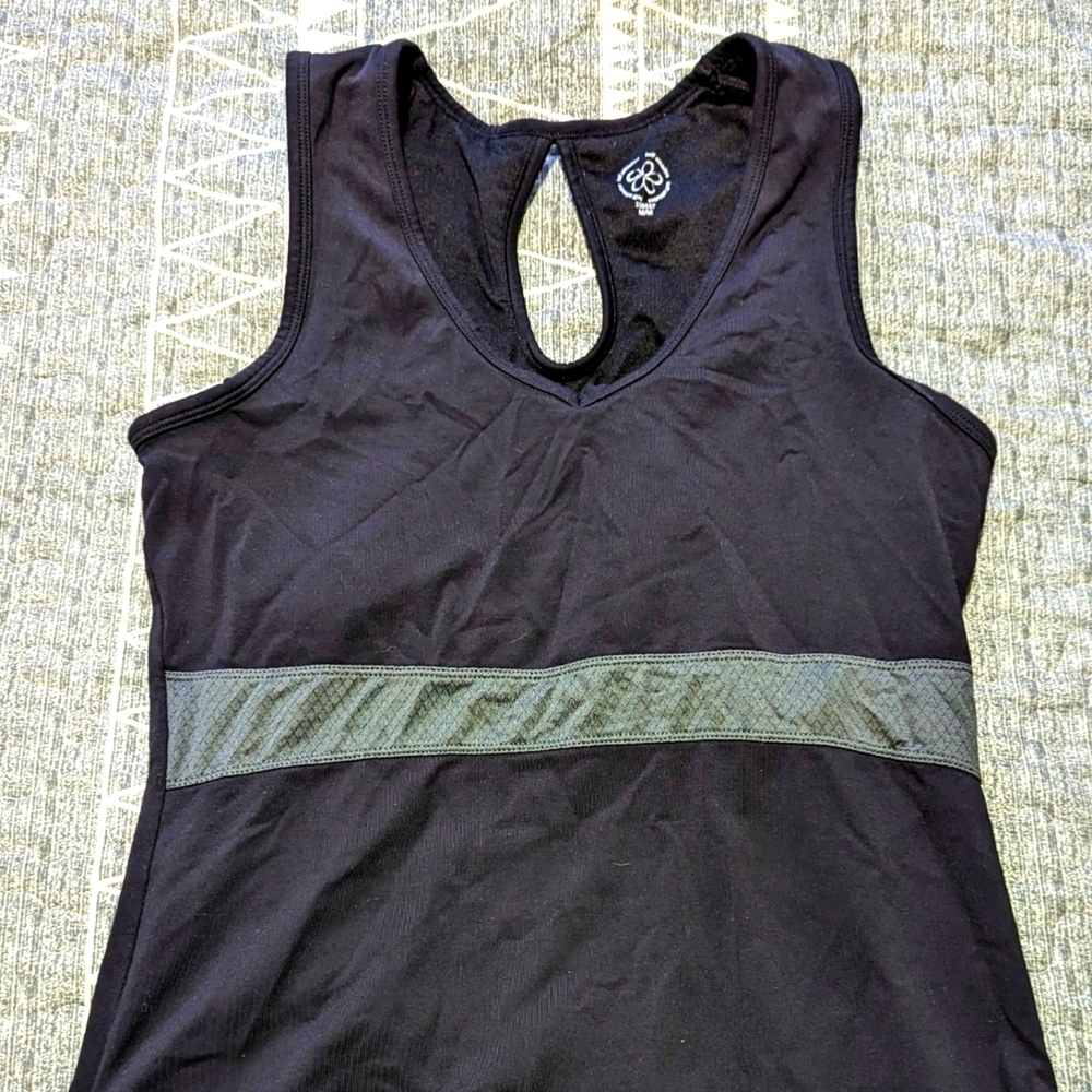 Tuff athletics brand, ladies workout tank, Med size, black & grey